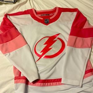 Girls pink lightning jersey